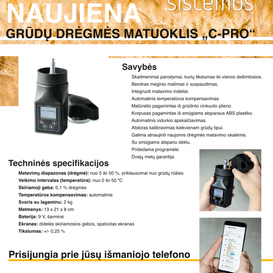 C-PRO dregmes matuoklis