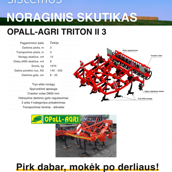 OPALL-AGRI noraginis skutikas
